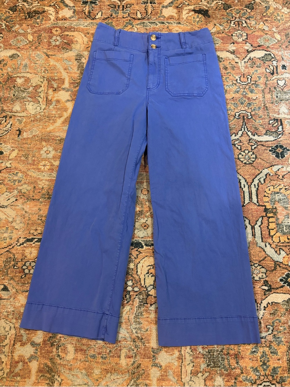 LC Lauren Conrad Wide-Leg Jeans in Cobalt Blue